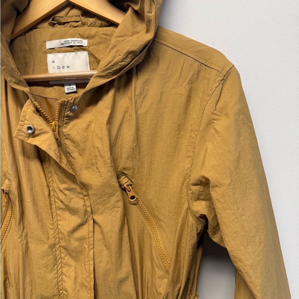 A New Day Women's Tan Hooded Water Resistant Jacket Small - Picture 2 of 12